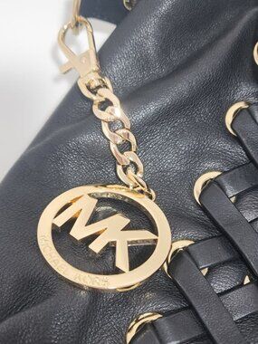 NEW Michael KORS Sexy Black Leather Shoulder/Crossbody Bag